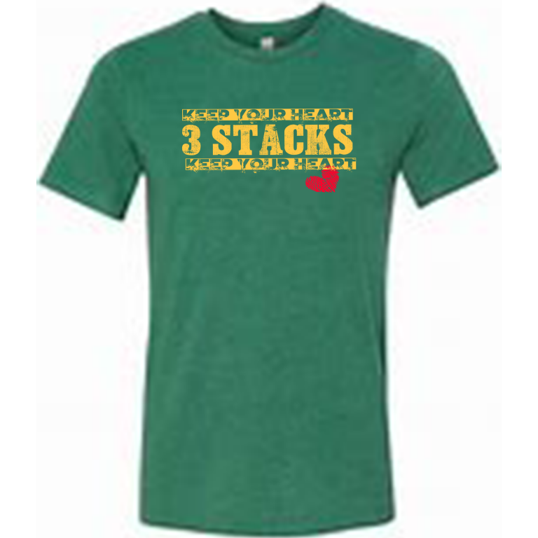 keep your heart 3 stacks t shirt